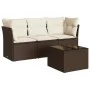 Set de sofás de jardín 4 pzas y cojines ratán sintético marrón von , Gartensets - Ref: Foro24-3249062, Preis: 266,83 €, Rabat...