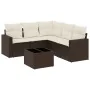 Set sofás de jardín 6 piezas y cojines ratán sintético marrón by , Modular outdoor sofas - Ref: Foro24-3251300, Price: 415,72...