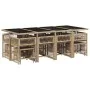 Set comedor de jardín con cojines 13 pzas ratán sintético beige von , Gartensets - Ref: Foro24-3211702, Preis: 808,20 €, Raba...