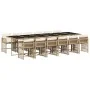 Set comedor de jardín con cojines 13 pzas ratán sintético beige by , Garden sets - Ref: Foro24-3211666, Price: 1,00 €, Discou...