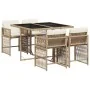Set comedor de jardín 5 pzas con cojines ratán sintético beige by , Garden sets - Ref: Foro24-3211618, Price: 323,55 €, Disco...