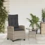 Sillón reclinable de jardín con cojines ratán sintético gris von , Gartenstühle - Ref: Foro24-365211, Preis: 159,89 €, Rabatt: %