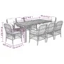 Set de comedor de jardín 9 pzas y cojines ratán sintético negro de , Conjuntos de jardín - Ref: Foro24-3212047, Precio: 990,7...