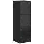 Aparador con puertas de vidrio negro 35x37x109 cm de , Aparadores - Ref: Foro24-836386, Precio: 79,93 €, Descuento: %