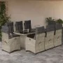 Set comedor de jardín 9 pzas cojines ratán sintético gris claro by , Garden sets - Ref: Foro24-3212699, Price: 1,00 €, Discou...