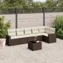 Juego de sofás de jardín 7 piezas con cojines ratán PE marrón by , Modular outdoor sofas - Ref: Foro24-3251340, Price: 465,38...