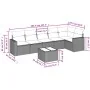 Juego de sofás de jardín 7 piezas con cojines ratán PE marrón by , Modular outdoor sofas - Ref: Foro24-3251340, Price: 465,38...
