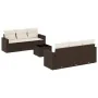 Juego de sofás de jardín 7 piezas con cojines ratán PE marrón de , Sofás modulares de exterior - Ref: Foro24-3251050, Precio:...