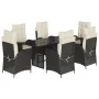 Set de comedor de jardín 7 pzas y cojines ratán sintético negro von , Gartensets - Ref: Foro24-3213112, Preis: 890,26 €, Raba...