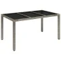 Set comedor jardín 7 pzas y cojines ratán sintético gris by , Garden sets - Ref: Foro24-3213081, Price: 990,66 €, Discount: %