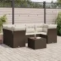 Juego de sofás de jardín 7 piezas con cojines ratán PE marrón by , Garden sets - Ref: Foro24-3249112, Price: 482,73 €, Discou...
