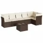 Juego de sofás de jardín 7 piezas con cojines ratán PE marrón by , Garden sets - Ref: Foro24-3249512, Price: 444,66 €, Discou...