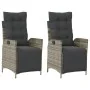 Sillones reclinables jardín con reposapiés 2 uds ratán PE gris von , Gartenstühle - Ref: Foro24-365291, Preis: 293,91 €, Raba...