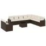 Set de sofás de jardín 11 pzas cojines ratán sintético marrón von , Modulare Sofas für den Außenbereich - Ref: Foro24-3251520...
