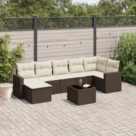 Set sofás de jardín 8 piezas y cojines ratán sintético marrón by , Modular outdoor sofas - Ref: Foro24-3251630, Price: 495,51...