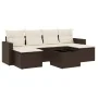 Juego de sofás de jardín 7 piezas con cojines ratán PE marrón von , Modulare Sofas für den Außenbereich - Ref: Foro24-3251670...
