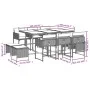 Set de comedor de jardín 11 pzas y cojines ratán sintético gris de , Conjuntos de jardín - Ref: Foro24-3211328, Precio: 521,2...