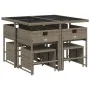 Set comedor jardín 9 pzas y cojines ratán sintético gris von , Gartensets - Ref: Foro24-3211316, Preis: 381,02 €, Rabatt: %
