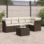 Set sofás de jardín 6 piezas y cojines ratán sintético marrón by , Garden sets - Ref: Foro24-3217613, Price: 402,45 €, Discou...