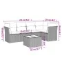 Set sofás de jardín 6 piezas y cojines ratán sintético marrón by , Garden sets - Ref: Foro24-3217613, Price: 402,45 €, Discou...