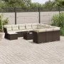 Set de sofás de jardín con cojines 13 piezas ratán PE marrón von , Gartensets - Ref: Foro24-3250482, Preis: 851,11 €, Rabatt: %