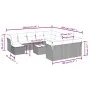 Set de sofás de jardín con cojines 13 piezas ratán PE marrón von , Gartensets - Ref: Foro24-3250482, Preis: 851,11 €, Rabatt: %