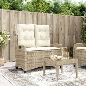 Sillón reclinable de jardín con cojines ratán sintético beige von , Gartenbänke - Ref: Foro24-368229, Preis: 183,45 €, Rabatt: %