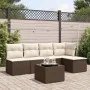 Set sofás de jardín 6 piezas y cojines ratán sintético marrón de , Conjuntos de jardín - Ref: Foro24-3249372, Precio: 331,98 ...