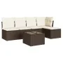 Set sofás de jardín 6 piezas y cojines ratán sintético marrón de , Conjuntos de jardín - Ref: Foro24-3249372, Precio: 331,98 ...
