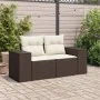 Sofá de jardín con cojines 2 plazas ratán sintético marrón von , Outdoor-Sofas - Ref: Foro24-366212, Preis: 174,87 €, Rabatt: %