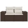 Sofá de jardín con cojines 2 plazas ratán sintético marrón von , Outdoor-Sofas - Ref: Foro24-366212, Preis: 174,87 €, Rabatt: %