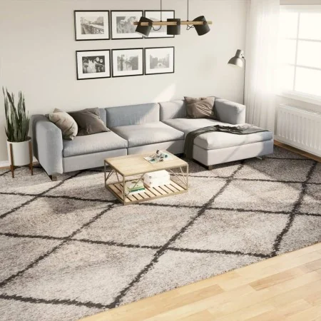 Alfombra de pelo largo moderna beige y antracita 300x400 cm von , Teppiche - Ref: Foro24-375396, Preis: 185,67 €, Rabatt: %