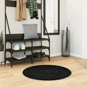 Alfombra peluda de pelo largo moderna PAMPLONA negra Ø 80 cm von , Teppiche - Ref: Foro24-375287, Preis: 26,20 €, Rabatt: %