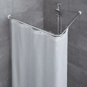 Kleine Wolke Barra esquinera para cortina de ducha cromado 90x90 cm by , shower bars - Ref: Foro24-442338, Price: 34,17 €, Di...