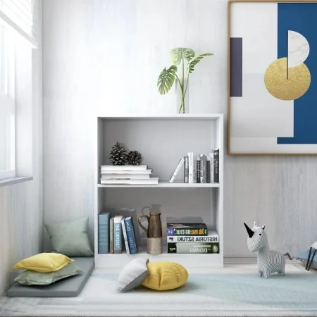 Estantería madera de ingeniería blanco brillante 60x24x76 cm by , Bookcases and shelves - Ref: Foro24-800861, Price: 49,65 €,...