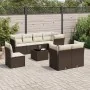 Set de sofás de jardín 9 pzas y cojines ratán sintético marrón von , Gartensets - Ref: Foro24-3217943, Preis: 607,86 €, Rabat...