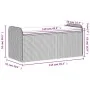 Banco de almacenaje con cojín ratán sintético gris 115x51x52 cm de , Bancos de jardín - Ref: Foro24-365728, Precio: 156,02 €,...