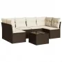 Juego de sofás de jardín 7 piezas con cojines ratán PE marrón by , Garden sets - Ref: Foro24-3249242, Price: 446,16 €, Discou...