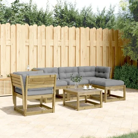 Juego de muebles jardín 5 pzas y cojines madera pino impregnada de , Conjuntos de jardín - Ref: Foro24-3216924, Precio: 548,2...