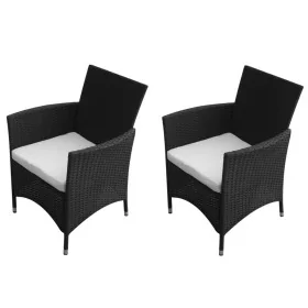 Sillas de jardín 2 unidades ratán sintético negro von , Gartenstühle - Ref: Foro24-43132, Preis: 224,81 €, Rabatt: %