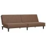 Sofá cama de 2 plazas cuero sintético marrón by , Sofas - Ref: Foro24-375948, Price: 235,43 €, Discount: %