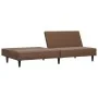 Sofá cama de 2 plazas cuero sintético marrón by , Sofas - Ref: Foro24-375948, Price: 235,43 €, Discount: %
