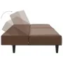 Sofá cama de 2 plazas cuero sintético marrón by , Sofas - Ref: Foro24-375948, Price: 235,43 €, Discount: %