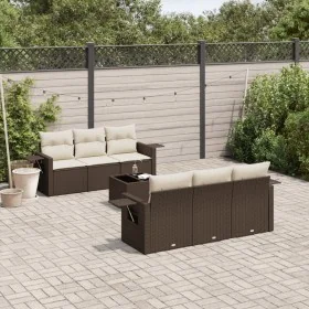 Juego de sofás de jardín 7 piezas con cojines ratán PE marrón by , Garden sets - Ref: Foro24-3252250, Price: 497,69 €, Discou...