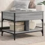 Mesa de centro madera ingeniería metal gris Sonoma 70x50x50 cm de , Mesas de centro - Ref: Foro24-845364, Precio: 73,43 €, De...