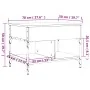 Mesa de centro madera ingeniería metal gris Sonoma 70x50x50 cm de , Mesas de centro - Ref: Foro24-845364, Precio: 73,43 €, De...