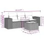 Set de sofás de jardín 4 pzas y cojines ratán sintético marrón by , Garden sets - Ref: Foro24-3254610, Price: 287,82 €, Disco...