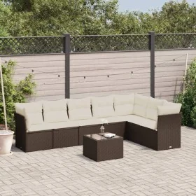 Set sofás de jardín 8 piezas y cojines ratán sintético marrón von , Gartensets - Ref: Foro24-3249592, Preis: 527,10 €, Rabatt: %
