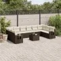 Set of garden sofas 11 pcs cushions synthetic rattan brown by , Garden sets - Ref: Foro24-3253020, Price: 677,56 €, Discount: %