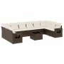 Set of garden sofas 11 pcs cushions synthetic rattan brown by , Garden sets - Ref: Foro24-3253020, Price: 677,56 €, Discount: %